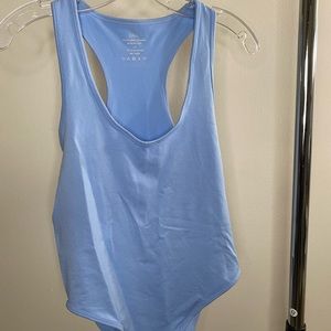 Ladies Plus baby blue racer back bodysuit; Sz: L/XL